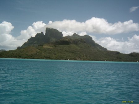 Bora Bora in the distance